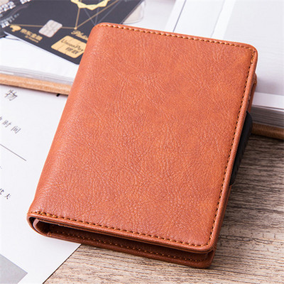 Bycobecy 2022 Fashion PU odinė vyriška piniginė FRID aliuminio dėžutės daugiafunkcinis kortelių laikiklio dėklas iššokantis kortelių laikiklis piniginė