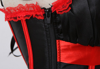 Γοτθική σέξι μπουρλέσκ εξωτική φούστα Tutu Corset Overbust Corset Bustier Party Showgirl Dance Dress Plus Size S-2XL
