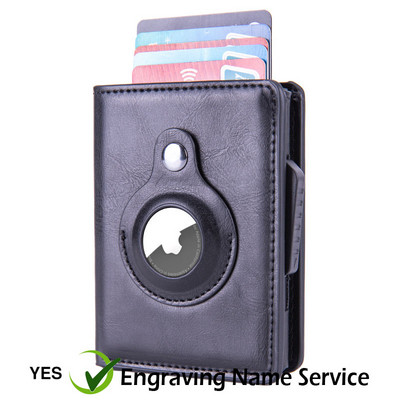 Rfid blokavimo kortelių laikiklis Vyriškas piniginės Pinigų krepšys 2022 Mažos odinės plonos piniginės Mini piniginės, skirtos Airtag Air Tag