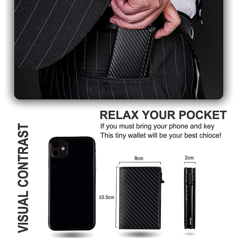 Rfid blokavimo kortelių laikiklis Vyriškas piniginės Pinigų krepšys 2022 Mažos odinės plonos piniginės Mini piniginės, skirtos Airtag Air Tag