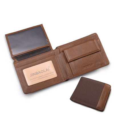 Férfi pénztárca vászon bőr pénztárcák férfiaknak névjegykártyatartók Férfi táska