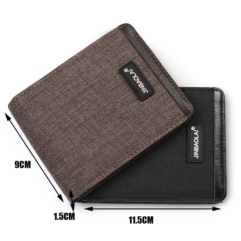 Férfi pénztárca vászon bőr pénztárcák férfiaknak névjegykártyatartók Férfi táska