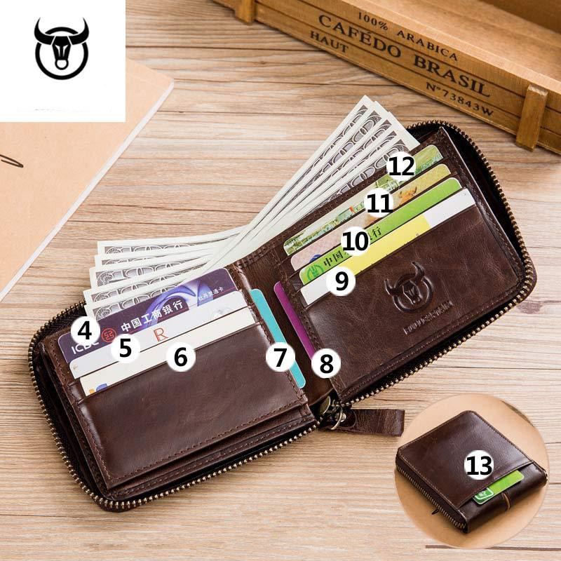 Férfi  pénztárca névjegykártya tartó billenő cipzáros pénztárca tárca Kuplung márkájú érmetartó férfi pénztárca