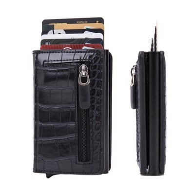 Zovyvol 2022 süsinikkiust rahakott magnetiliselt sulguv RFID vargusvastane krediitkaardihoidja meeste ja naiste alumiiniumkarbiga uus nutikas rahakott