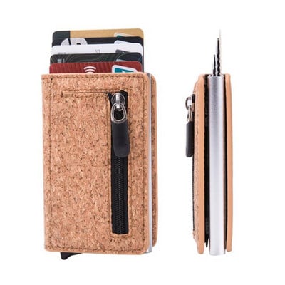 Zovyvol 2022 süsinikkiust rahakott magnetiliselt sulguv RFID vargusvastane krediitkaardihoidja meeste ja naiste alumiiniumkarbiga uus nutikas rahakott