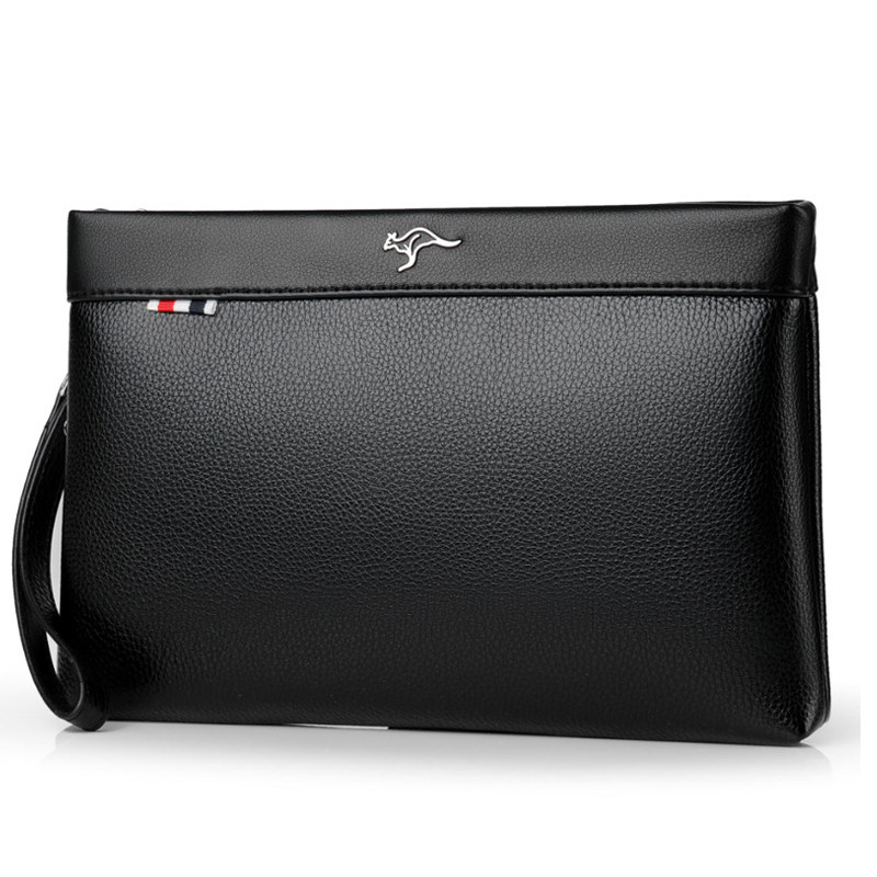 Luxus márka Üzleti Férfi Pénztárca Bőr Férfi Kuplungtáska Érmék Zseb pénztárca Alkalmi boríték Hosszú pénztárcák Férfi praktikus táska iPadhez