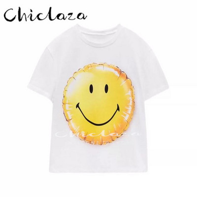 CHICLAZA Ljeto 2022. Ženska modna odjeća s printom Grafičke majice kratkih rukava Ženske majice Ženske majice