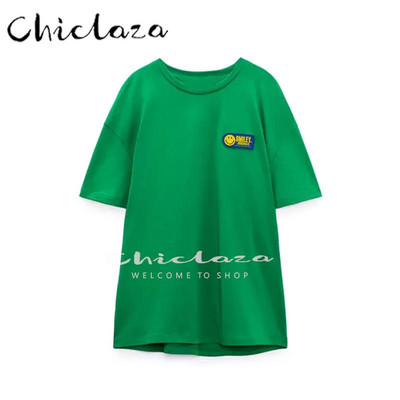 CHICLAZA Ljeto 2022. Ženska modna odjeća s printom Grafičke majice kratkih rukava Ženske majice Ženske majice