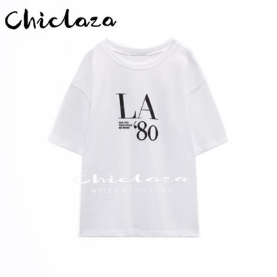 CHICLAZA Ljeto 2022. Ženska modna odjeća s printom Grafičke majice kratkih rukava Ženske majice Ženske majice