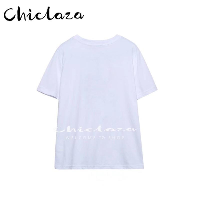 CHICLAZA Ljeto 2022. Ženska modna odjeća s printom Grafičke majice kratkih rukava Ženske majice Ženske majice