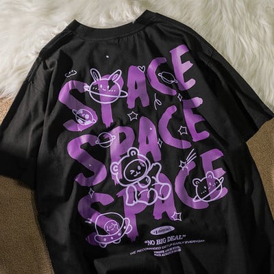 Armas puuvillane karu t-särk tänavariided suvine ülisuur t-särk naiste harajuku lühikeste varrukatega topid T-särk hip hop lips värvitud naljakad ts