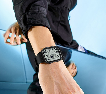 Vandeniui atsparus elektroninis vyriškas laikrodis su silikoniniu dirželiu