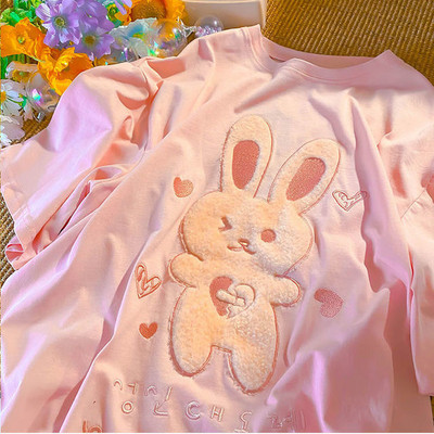 Madingi Little Bears Spausdinti Juokingi grafiniai marškinėliai Vasariniai balti medvilniniai Estetiniai viršutiniai viršūnės Dideli Kpop Moteriški Mieli marškinėliai