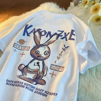 Madingi Little Bears Spausdinti Juokingi grafiniai marškinėliai Vasariniai balti medvilniniai Estetiniai viršutiniai viršūnės Dideli Kpop Moteriški Mieli marškinėliai