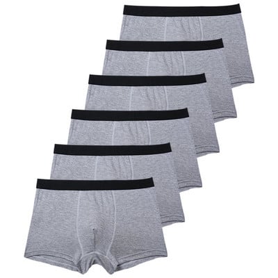 6vnt/komplektas Juodi Boxer apatiniai Vyriški Bokseriai Bambuko Vyriški apatiniai Vyriški kelnaitės Šortai Kvėpuojantys Seksualūs Elastingi Apatiniai kelnaitės Vyras