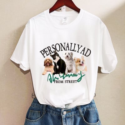 sunfiz Kawaii The Kitten Club Moteriški marškinėliai Gatvės drabužiai balti medvilniniai trumpomis rankovėmis moteriški Oversized grafiniai marškinėliai Mieli Grunge viršutiniai drabužiai