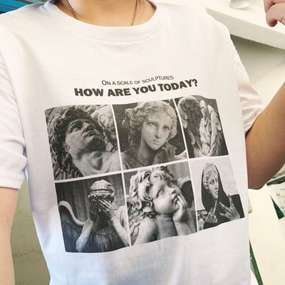 sunfiz Kawaii The Kitten Club Moteriški marškinėliai Gatvės drabužiai balti medvilniniai trumpomis rankovėmis moteriški Oversized grafiniai marškinėliai Mieli Grunge viršutiniai drabužiai