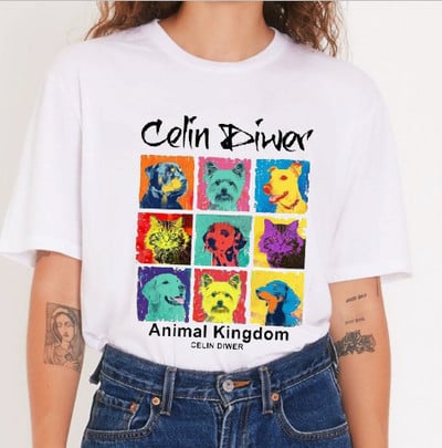 sunfiz Kawaii The Kitten Club Moteriški marškinėliai Gatvės drabužiai balti medvilniniai trumpomis rankovėmis moteriški Oversized grafiniai marškinėliai Mieli Grunge viršutiniai drabužiai