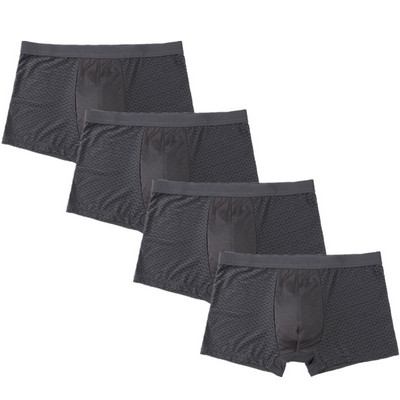 4db/tétel Férfi Bugyi Férfi Alsónadrág Férfi Pack Rövidnadrág Boxer Fehérnemű Slip Homme Calzoncillos Bambusz Lyuk nagy méret 5XL6XL7XL