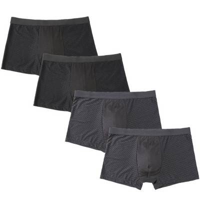 4db/tétel Férfi Bugyi Férfi Alsónadrág Férfi Pack Rövidnadrág Boxer Fehérnemű Slip Homme Calzoncillos Bambusz Lyuk nagy méret 5XL6XL7XL