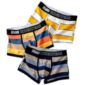 Boxer Vyriškos apatinės kelnaitės Prekės ženklas Prabangus medvilninis jaunimo sportinis apatinis trikotažas Vyriška asmenybė Vyriškos kelnaitės Bokseriai Stripes Sexy Underp