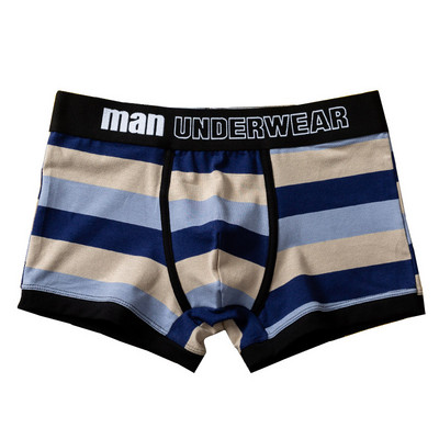 Boxer Vyriškos apatinės kelnaitės Prekės ženklas Prabangus medvilninis jaunimo sportinis apatinis trikotažas Vyriška asmenybė Vyriškos kelnaitės Bokseriai Stripes Sexy Underp
