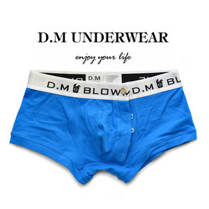 Férfi Rózsaszín Szürke Fekete Fehérnemű Alacsony derékú Szexi fiúshort üzleti gomb Design dagály boxer pamut egyszínű betűk