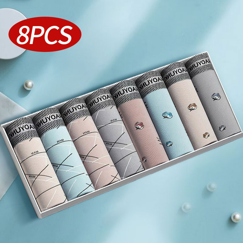 2022. aasta meeste bokserid Moodsad hingavad aluspüksid pehmest materjalist kingitus küpsetele meestele mitmevärviline seksikas meeste aluspesu komplekt