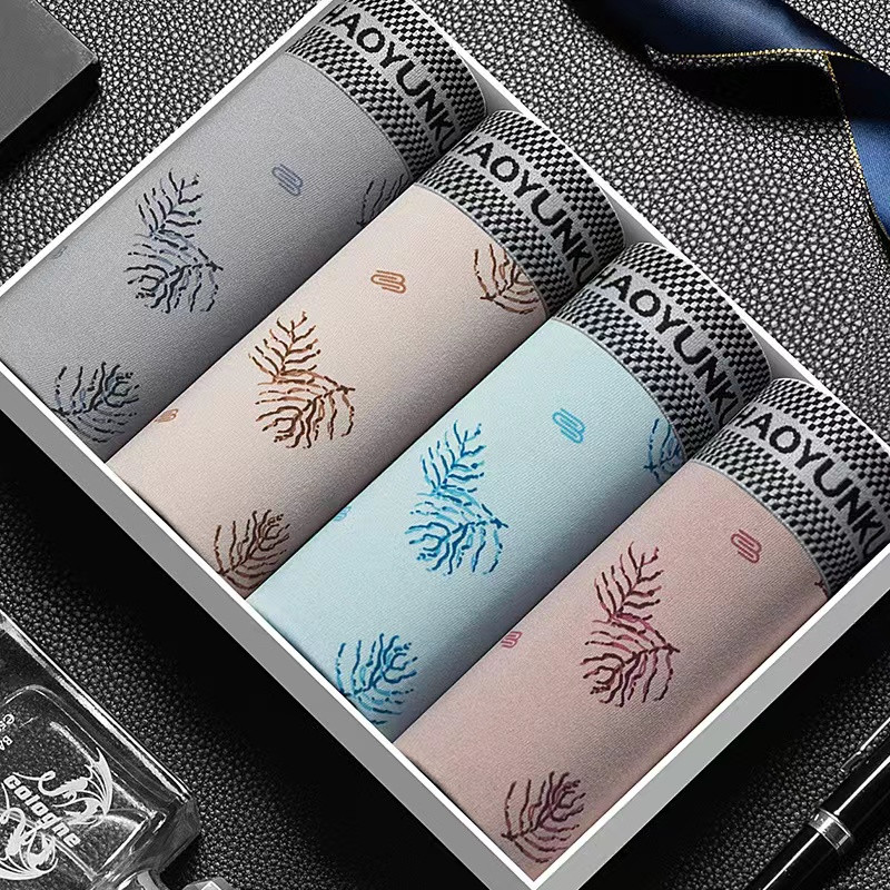 2022. aasta meeste bokserid Moodsad hingavad aluspüksid pehmest materjalist kingitus küpsetele meestele mitmevärviline seksikas meeste aluspesu komplekt