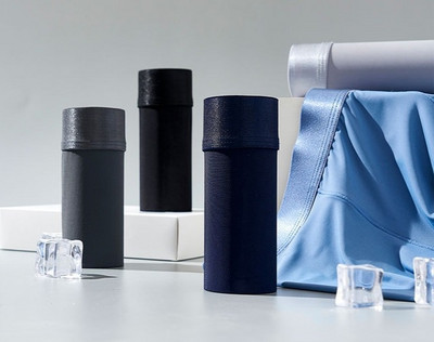 4vnt./stal. Besiūliai vyriški bokseriai Prabangūs šilko bokseriai apatiniai spandeksas 3D tarpkojo bokseris nailoniniai apatiniai šortai, šlifavimo