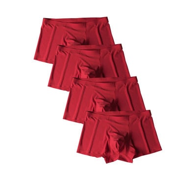 4vnt./stal. Besiūliai vyriški bokseriai Prabangūs šilko bokseriai apatiniai spandeksas 3D tarpkojo bokseris nailoniniai apatiniai šortai, šlifavimo