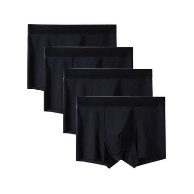 4vnt./stal. Besiūliai vyriški bokseriai Prabangūs šilko bokseriai apatiniai spandeksas 3D tarpkojo bokseris nailoniniai apatiniai šortai, šlifavimo