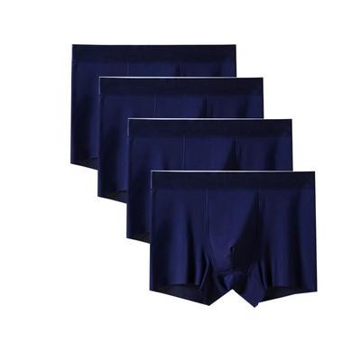 4vnt./stal. Besiūliai vyriški bokseriai Prabangūs šilko bokseriai apatiniai spandeksas 3D tarpkojo bokseris nailoniniai apatiniai šortai, šlifavimo