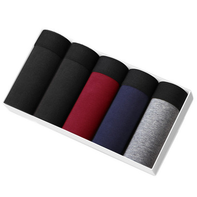 Vyriški apatiniai bokseriai medvilniniai vyriški apatiniai drabužiai, kvėpuojantys tvirti bokseriai Vyriški bokseriai apatinės kelnės bokseris, 5 vnt. / pak.