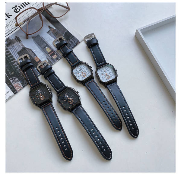 Férfi karóra négyzet alakú számlappal