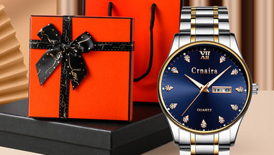 Elegáns férfi karóra fém szíjjal