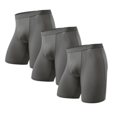 3 DB Hálós Férfi Fehérnemű Férfi Fehérnemű Szexi Hot Long Boxer Rövidnadrágok Férfi Boxer Férfi Bugyik Boxerek Férfi Boxer Homme Férfi Boxer