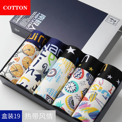 5 vnt./partija Bokseriniai šortai Vyriški apatiniai medvilninės apatinės kelnaitės Patogios kvėpuojančios vyriškos bagažinės U išgaubtos kelnaitės Aukštos kokybės