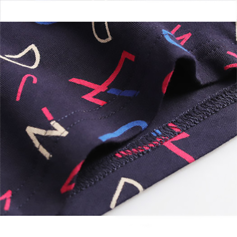 5 tk/partii bokserid meeste aluspesu puuvillased aluspüksid mugavad hingavad meeste pagasiruumi U kumerad trükiga aluspüksid kõrge kvaliteediga