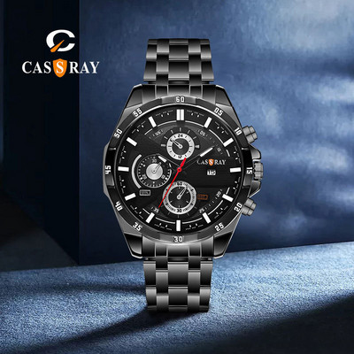 Vyriškas laisvalaikio sportinis laikrodis su šviečiančiomis rodyklėmis