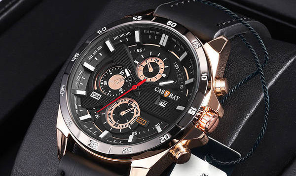 Vyriškas laisvalaikio sportinis laikrodis su šviečiančiomis rodyklėmis