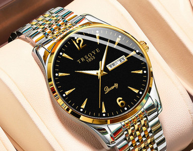 Világító férfi karóra ezüst és arany színben