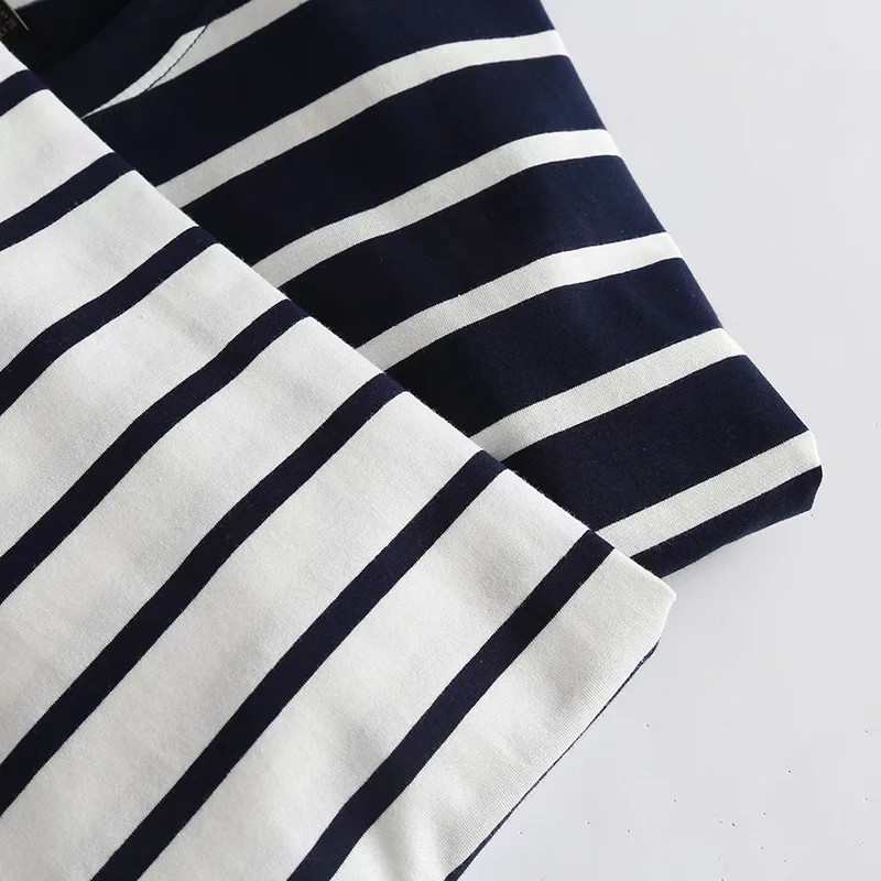 Närtsinud Inglismaa Harajuku T-särk High Street O-kaelusega Vintage Triibuline Boyfriend Suvine T-särk Naiste Camisetas Verano Mujer 2022