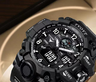 Paprastas vyriškas laikrodis su kalendoriumi ir žadintuvu