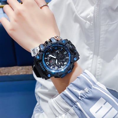 Sportinis laikrodis su silikonine apyranke