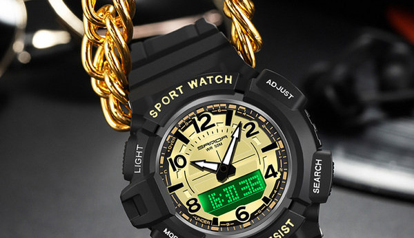 Gumi sportóra világító mutatókkal