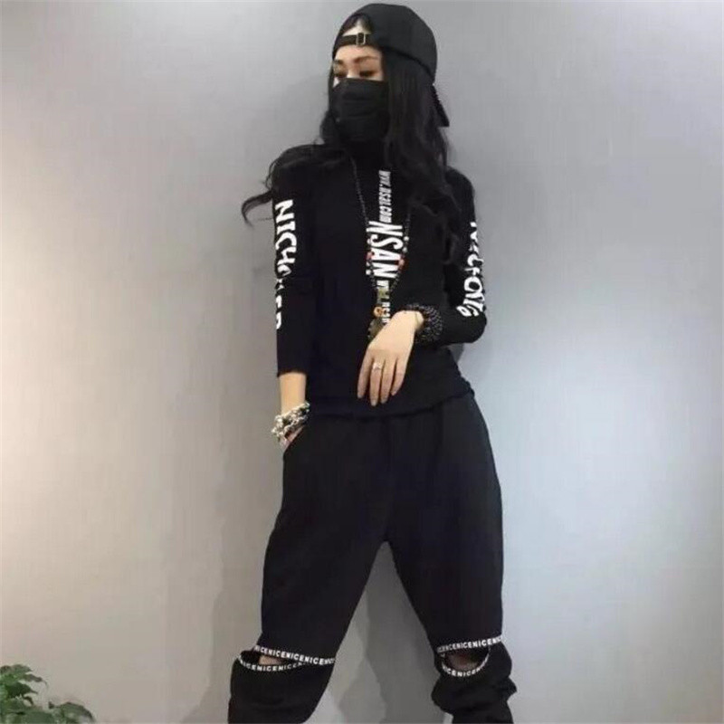 Középmagas nyakú alsó alsó póló Elasztikus Inner Ride Femme Tee Tops őszi tél meleg betűnyomásos Streetwear Női pólók