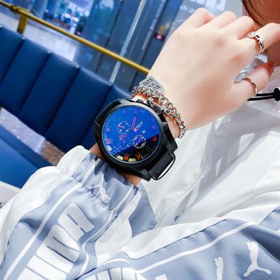 Apvalus ciferblatas vyriškas laisvalaikio laikrodis