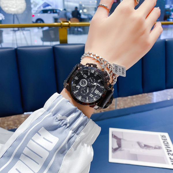 Apvalus ciferblatas vyriškas laisvalaikio laikrodis