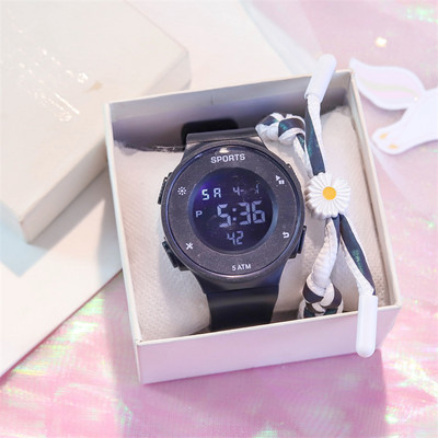 Muški elektronički svjetleći sat sa silikonskim remenom